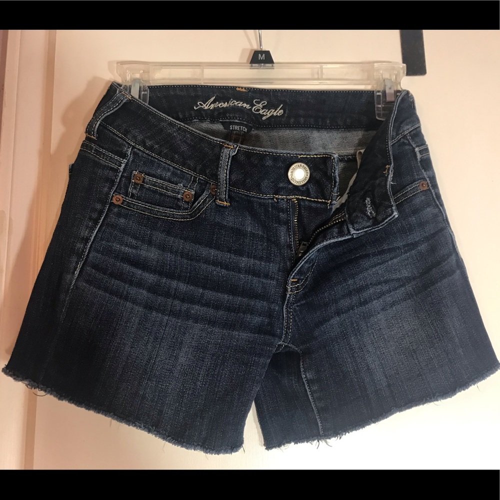 Midi jean shorts with 5” seam
